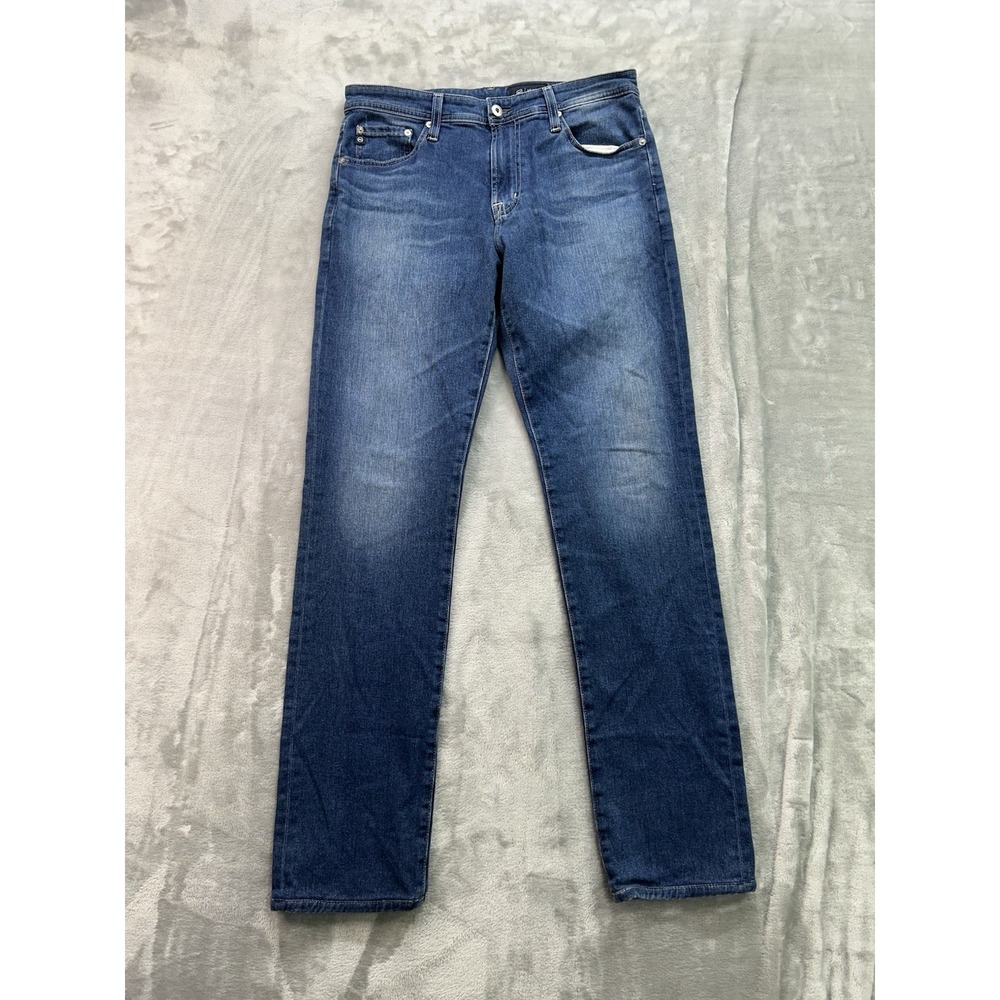 AG Adriano Goldschmied Jean Mens Sz 32x34 Blue The Everett Slim Straight Stretch